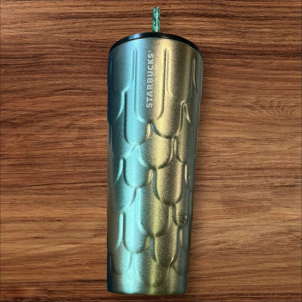 Starbucks 24 oz Iridescent Mermaid Scale Metal Tumbler Replacement Straw